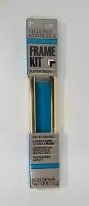 NOS Nielsen & Bainbridge 7" Gold Flat Top Metal Frame Kit #881 Includes Hardware - Picture 1 of 3