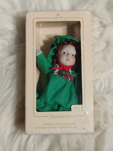 Vintage Hallmark Keepsake Ornament Porcelain Amanda Ornament  & Box - Picture 1 of 4