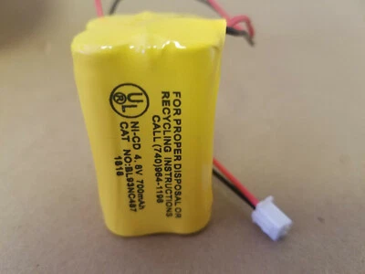 TDH LIGHTING 4.8V 700MAH Ni-Cd Battery for Emergency Light Exit Sign Battery 4.8V 700mAh BL93