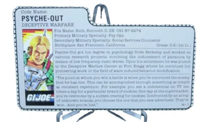 Psyche Out 1987 File Card GI Joe Vintage DC - Picture 1 of 2