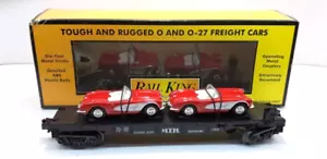 MTH RAILKING FLATCAR W/2 1964 CORVETTES 30-7624 - Picture 1 of 4