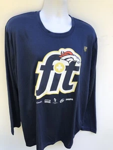 NFL Denver BRONCOS Long Sleeve Shirt 2018 size L Large Fit 7K 100% polyester - Picture 1 of 12