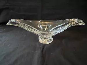 Daum Crystal Curvilinear/Twin Swallowtail Centerpiece / Bowl - Picture 1 of 9