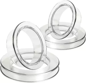 Patio Table Umbrella Hole Ring Set, Transparent Silicone Plug & Cap, 2 Sets for - Picture 1 of 7