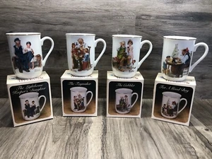 Vintage Norman Rockwell Classic Mug Series Complete Set Of 4 - Picture 1 of 8
