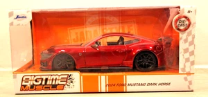 Jada Big Time Muscle Diecast 2024 Ford Mustang Dark Horse Rojo 1:24 Nuevo en Caja - Imagen 1 de 5