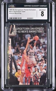 1991 Georgetown Alonzo Mourning HOF XRC Rookie Schedule CGC 8 RC Rare💫 Rookie - Picture 1 of 2