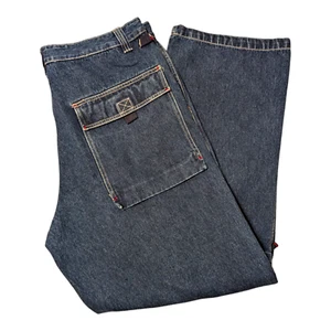 Vintage 38x32 Route 66 Denim Convertible Wide Leg Baggy Mens Jeans Skate Grunge - Picture 1 of 10