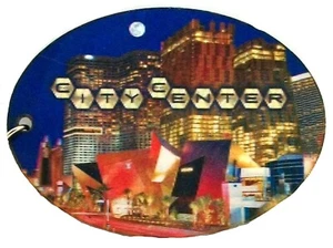 Las Vegas City Center Double Sided Oval 3D Key Chain - Picture 1 of 3