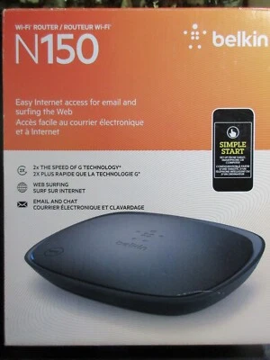 Belkin Wi-Fi Wireless Router N150 F9K 1001 Black NIB - Image 1 of 4