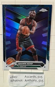 Shawn Kemp - 2024 Topps Chrome #88 - rifrattore blu basket - Seattle Sonics - Foto 1 di 3