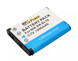 CS POWER EN-EL19 Ersatz Li-Ion Akku für Nikon Kamera 1000mAh - Bild 1 von 1