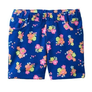 NWT - Girls Floral Printed Bermuda Shorts from Jumping Beans - Royal - Sz 4 - Picture 1 of 1