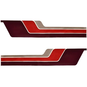 Boat Graphic Decals | Red Stickers (Set of 2) - Picture 1 of 1