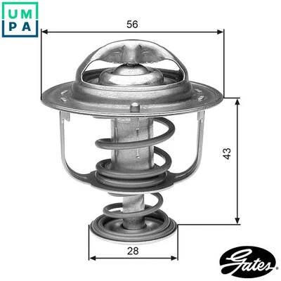 THERMOSTAT COOLANT TH31388G1 FOR MITSUBISHI CARISMA SPACE/STAR/MPV MIRAGE 1.6L - Image 1 of 4