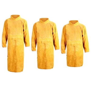 Welded Apron Flameproof Cowhide Long Coat Apparel Suit Comfortable Long Sleeve - Bild 1 von 15
