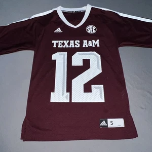 Adidas Texas A&M University College Football Jersey Men’s Small Maroon 12 -4323 - Picture 1 of 17