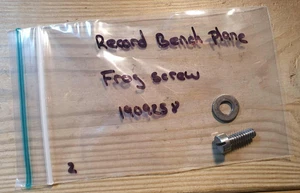 Vintage Record Bench Plane Frog Screw Old Woodworking Hand Tools Carpentry Part - Picture 1 of 1