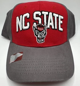 North Carolina State Wolfpack Mütze grau rot weiß Baumwolle verstellbar bestickt - Bild 1 von 6