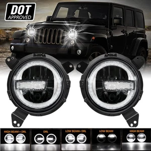 2pcs 7" LED Headlights DRL Combo DOT Approved For Jeep Wrangler JL JLU Gladiator - Bild 1 von 12
