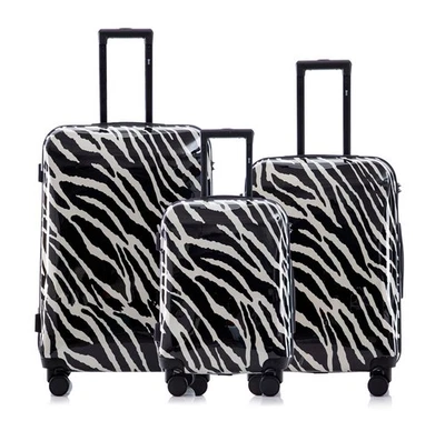 Zebra Design Luggage Set 28" 24" 20" -  ABS Hard Shell w/ Spinner Wheels & Lock - Image 1 of 4