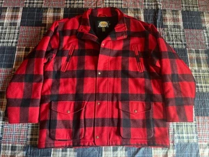 Vintage Cabela’s Wool Buffalo Plaid Insulated Jacket Coat Men’s Size 3XL Tall - Picture 1 of 9
