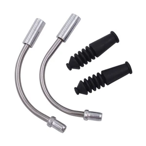 Brand New Bike V Brake Elbow Unversal Stainless Steel V Brake Boot 1 Pair - Picture 1 of 8