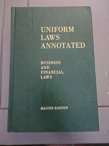 UNIFORM LAWS ANNOTATED Business & Financial Laws 1985 Masters Edition 7B West - Picture 1 of 10