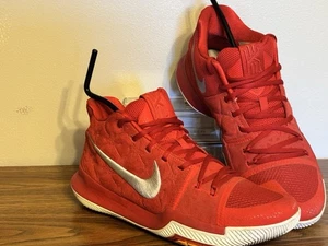 Nike Kyrie 3 Men's University Red White Basketball Sneakers Shoe 2017 Size 11.5 - Picture 1 of 7