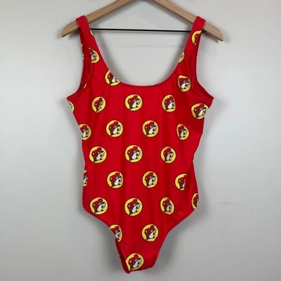 Traje de baño Buc-ees de una pieza para mujer rojo medio elástico castor corte alto playa Foto 1 de 4