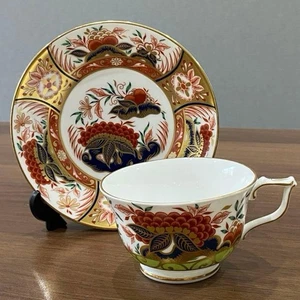 Royal Crown Derby Floral Teetasse & Untertasse Set Porzellan Goldrand - Bild 1 von 8