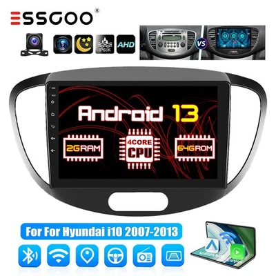 9 Zoll Android 13 Auto 64G Autoradio Carplay GPS NAV Cam Für Hyundai i10 07-2012 - Bild 1 von 4