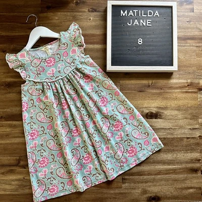 Vestido floral Matilda Jane Happy & Free Growing Seasons malha pérola verde rosa 8  - Imagem 1 de 4