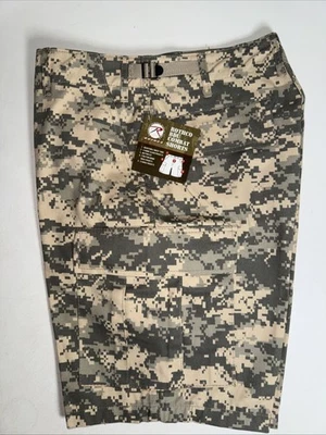Pantalones Cortos de Carga Rothco Digital BDU Camuflados Talla Pequeña Nuevos con Etiquetas Camuflaje Botón Mosca Foto 1 de 4