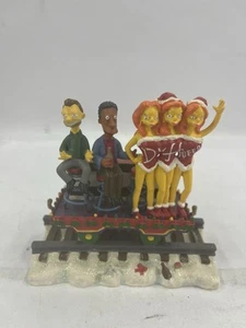 The Simpsons Moe’s Bar Duffin Thru A Winter Wonderland Train Sculpture Figure - Picture 1 of 5