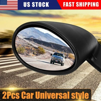 Espejo retrovisor lateral universal clásico para puerta de coche vintage negro accesorios 2 piezas Foto 1 de 4