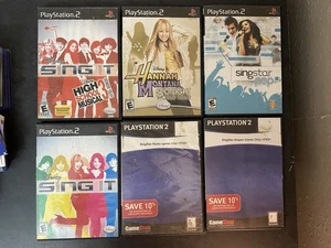 Play Station 2 PS2 Game Lot (6) Sing It High School Musical Hannah Montana - Picture 1 of 5