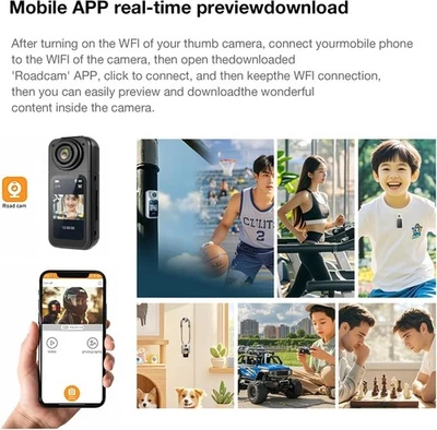 S70 Mini Action Camera 2.7K HD Wearable Body Cam 180° Lens 64GB SD Card - Image 1 of 4