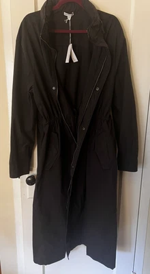 James Perse Lightweight Cotton Blend Parka in Black - Women's Size 4 NWT Sharp! - Image 1 of 4