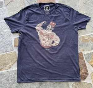 Lucky Brand Jon Contino "Born Free" Navy Blue Graphic Tee Men's XL - Picture 1 of 8