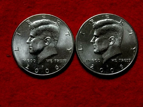 2006 P D KENNEDY UNC CLAD HALF DOLLAR  (2-COINS) ITEM #46R Cover