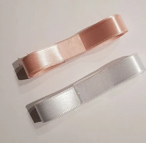 Satin Ballet shoe Ribbon Pink & White 15mm wide - Picture 1 of 1