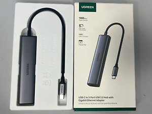 UGREEN USB C Hub Ethernet Adapter, Gigabit USB C with USB 3.0 Ports