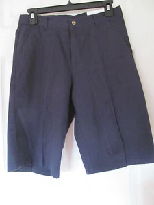 NWT Boy's IZOD Navy flat front Shorts knee length size 18 Regular Fit - Picture 1 of 6