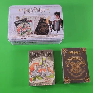 HARRY POTTER Hogwarts House Crest PLAYING CARDS Set w/ Keepsake Tin - Picture 1 of 52