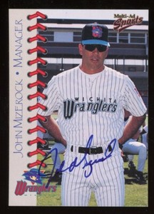 1998 Wichita Wranglers JOHN MIZEROCK Signed Card autograph AUTO ROYALS ASTROS