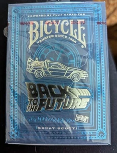 Back to the Future Bicycle Playing Cards Poker Size Deck Limited Sealed NEW - Picture 1 of 4