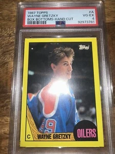 1987-88 Topps Box Bottoms Wayne Gretzky Hand Cut PSA 4 Rare - Picture 1 of 2