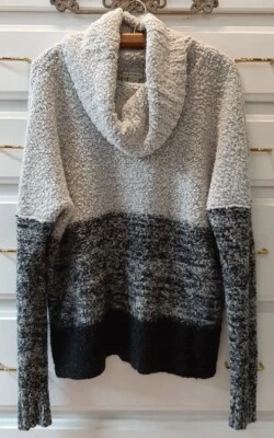 Suéter tejido grueso cuello capucha Royal Robbins talla M ombre bloques de color boho a rayas Foto 1 de 4