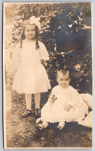 RPPC Eva Johnson Johnnie May Johanson Birmingham Alabama Niños RECORTADO - Imagen 1 de 2